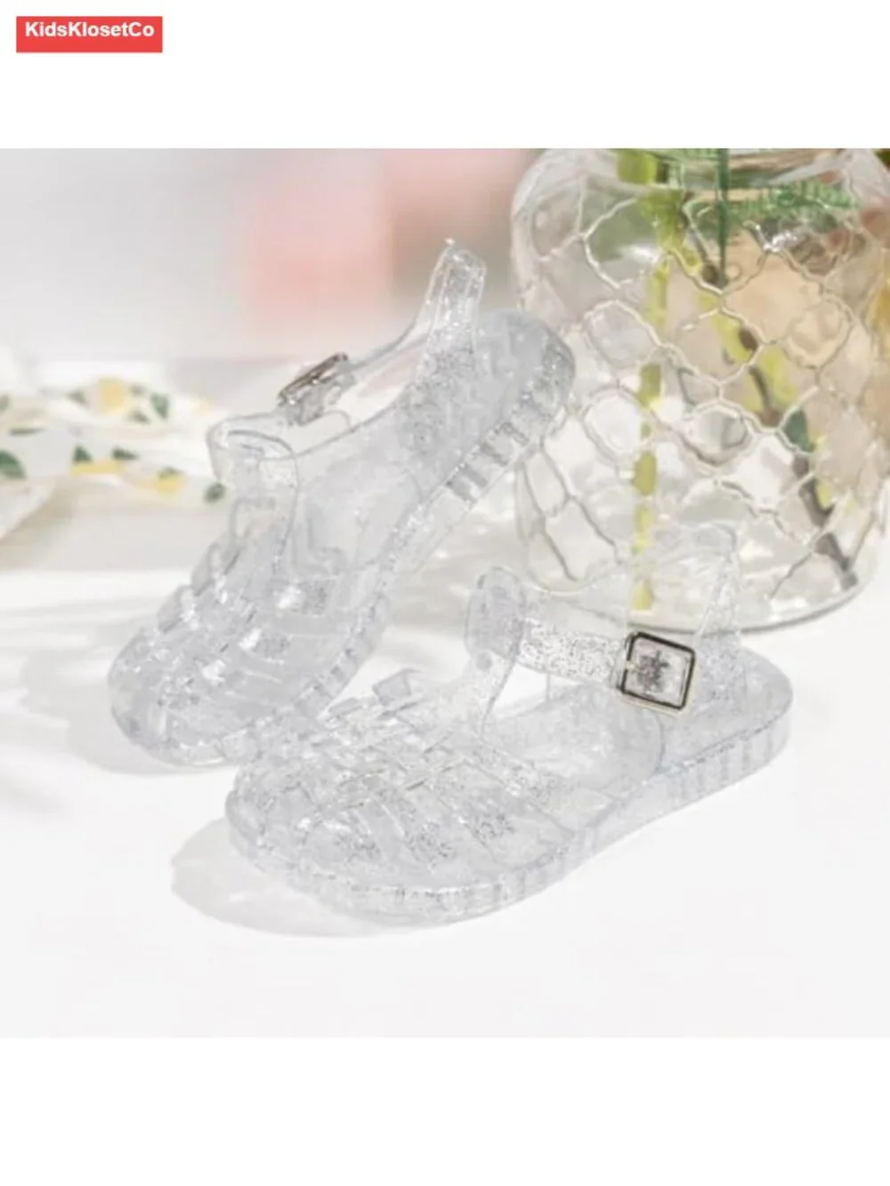 Toddler Girls Jelly Sandals Closed Toe Water Beach Summer Shoes Soft Rubber